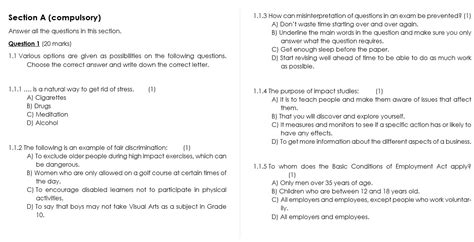 Grade 12 Life Orientation September Test And MEMO 2023 1 Classroom101