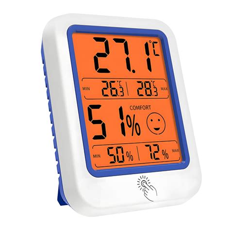 Kewo Digital Hygrometer Indoor Thermometer Humidity Gauge With Large Backlit Lcd Screen Amazon