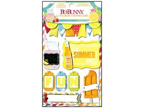 Bo Bunny Lemonade Stand Sticker Chipboard Layered Bo Bunny Lemonade