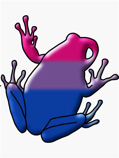 Bisexual Pride Frog Sticker By Balter Redbubble