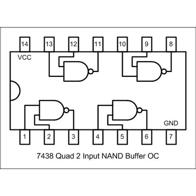 74LS38 Quad 2 Input Positive Nand Buffer With Open Collector Output