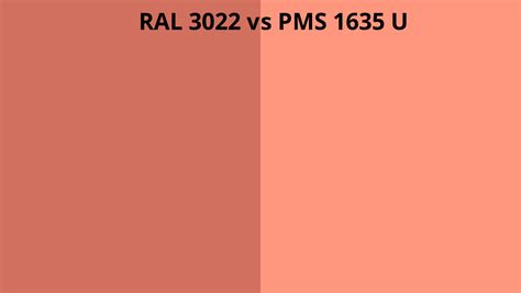 Ral 3022 Vs Pms 1635 U Ral Colour Chart Uk