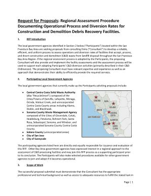 Fillable Online Request For Proposals For Regional Assessment Procedure