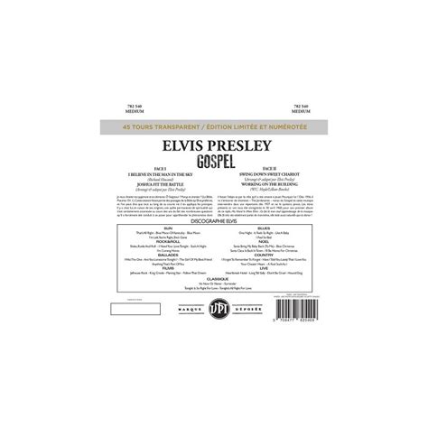 Elvis Presley The Signature Collection N07 Gospel Vinyle 7