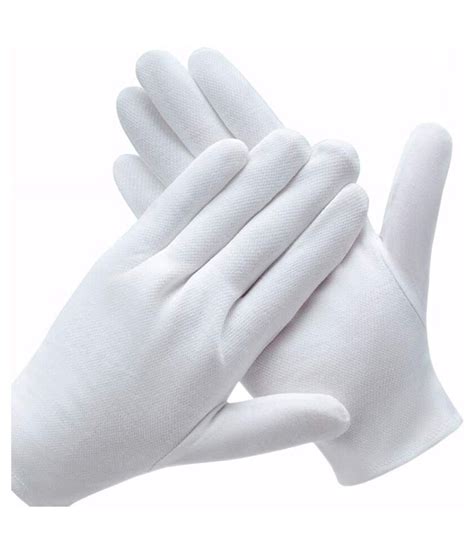 Samurai Washable And Reusable 100 Cotton White Hand Gloves Universal