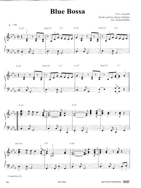 Blue Bossa Piano Pdf