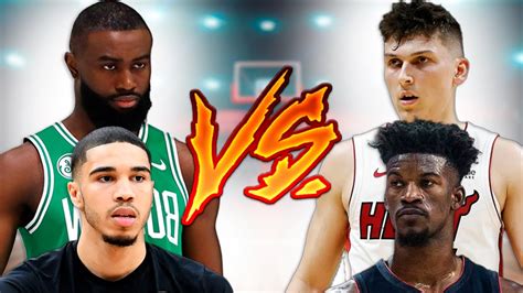 Jayson Tatum And Jaylen Brown Vs Jimmy Butler And Tyler Herro 2 Vs 2