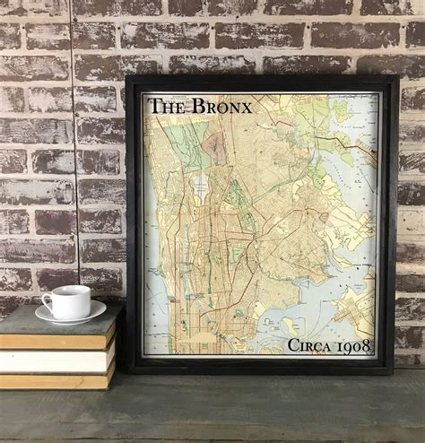 Vintage Bronx map - 1908 reproduction Bronx street map