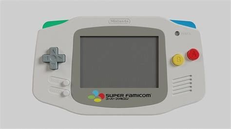 Nintendo Game Boy Advance Super Famicom 2001 3d Model Cgtrader