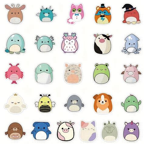 50pcs Cute Animal Stickers, Vinyl Waterproof Stickers For Laptop ...