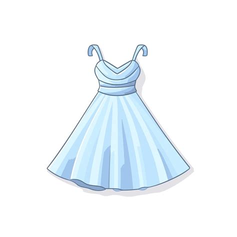 Vector De Un Icono Plano Simple De Un Vestido Azul Sobre Un Fondo