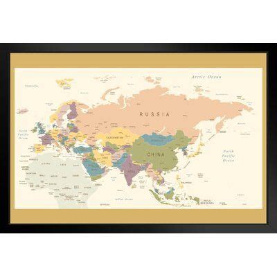 Longshore Tides Vintage Map Of Eurasia Travel World Map With Cities In