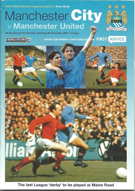 Sold Price Football Vintage Programme Manchester City V Manchester