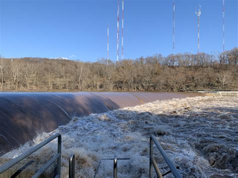 Flat Rock Dam overflowing : r/philadelphia