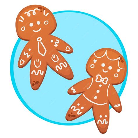 Premium Vector Cute Vector Gingerbread Man Cookies