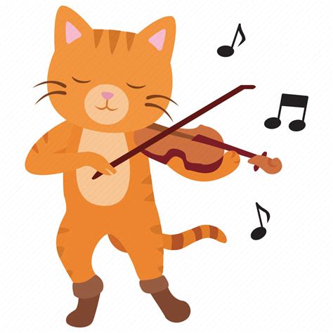 Cat, diddle, fiddle, fiddler, musician, nursery rhyme icon - Download on Iconfinder