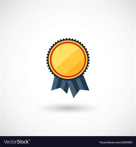 Symbol Of The Winner Badge With Tapes Royalty Free Vector