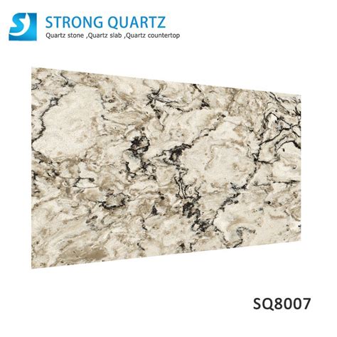 China Laminated Edge Engineered Quartz Stone For Countertops Worktops