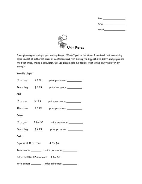 How To Find Unit Rate Th Grade Math