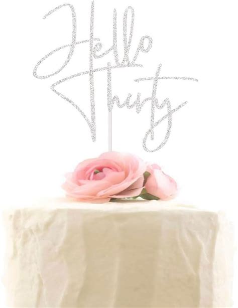 Amazon Hello Thirty Cake Topper Happy 30th Birthday Cake Decors