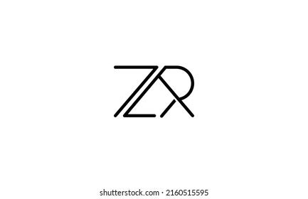 Zr Rz Abstract Letters Logo Monogram Stock Vector Royalty Free