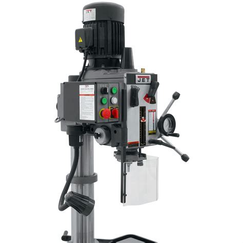 Jet Floor Drill Press Geared Head Fixed 60 Rpm 3000 Rpm 230v Ac Three Phase 20 In Swing