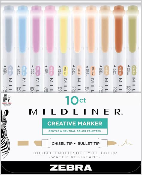 Amazon Zebra Pen Mildliner Double Ended Highlighter Set Chisel