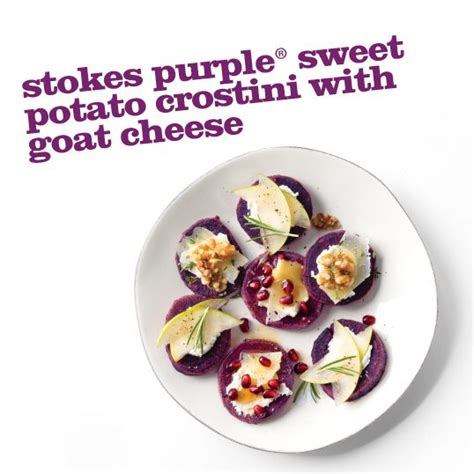 Stokes Purple Sweet Potato Crostini With Goat Cheese Frieda S LLC