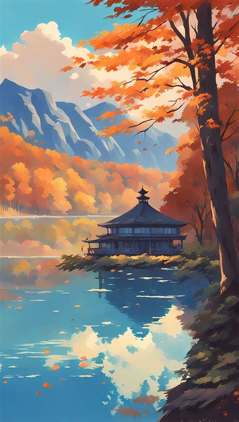 Iphone Aesthetic Fall Wallpaper | Landscape art painting, Landscape art ...