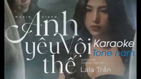 Karaoke Beat Piano Anh Yêu Vội Thế La la Trần Tone Nam Em YouTube