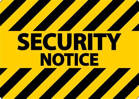 Security Notice Sign On White Background 25730901 Vector Art At Vecteezy