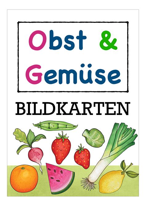 Obst und Gemüse Bildkarten Unterrichtsmaterial in den Fächern DaZ DaF