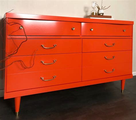 Sold Mid Century Modern 6 Drawers Dresser Bassett Etsy