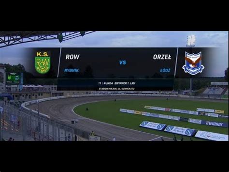 eWinner 1 Liga Żużlowa ROW Rybnik Orzeł Lódź I sezon 2021 YouTube