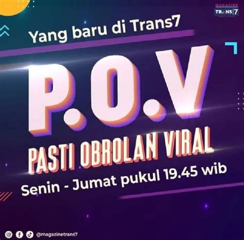 Jadwal Trans7 26 September 2022 Pasti Obrolan Viral Lapor Pak