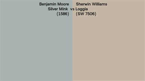 Benjamin Moore Silver Mink 1586 Vs Sherwin Williams Loggia SW 7506