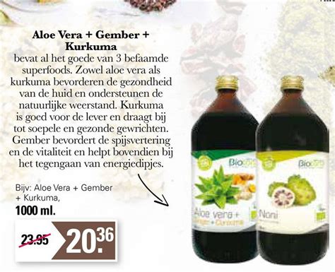 Aloe Vera Gember Kurkuma Aanbieding Bij De Online Drogist