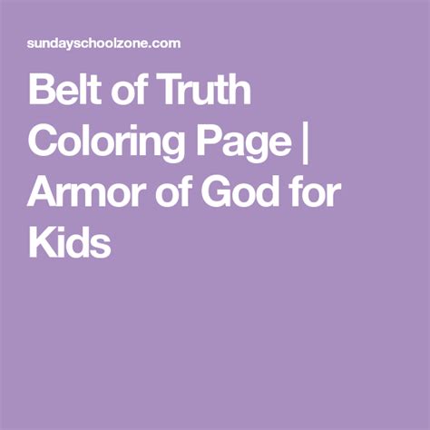 The Belt Of Truth Coloring Page Coloring Pages Belt Of Truth Shield