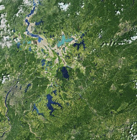 Poyang Lake China Satellite Image Stock Image C Science