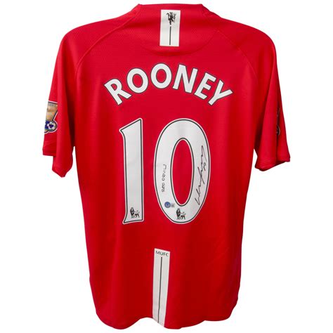 Wayne Rooney Signed Manchester United Premier League Jersey Inscribed