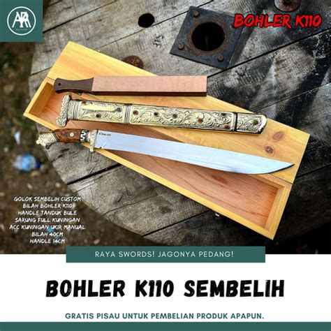 Jual Golok Sembelih Sapi Limosin Super Tajam Sultan BOHLER K110 Kab