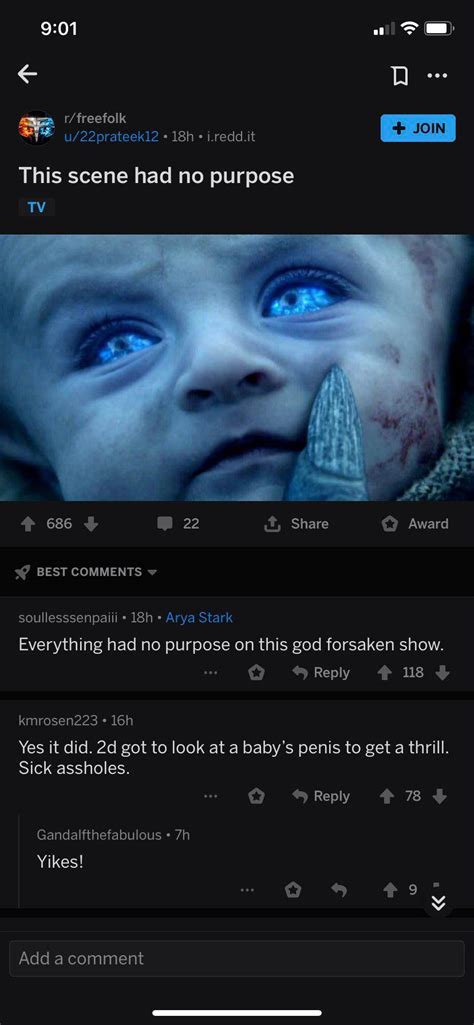 Browse Freefolk For 1 Minute Find Pedophilia Accusations Stay Classy R