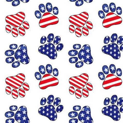 Patriotic Paw Print Etsy