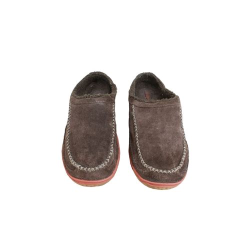 L.L. Bean LL Bean Men's Slip On Fleece Lined Mountain Slipper Scuffs ...