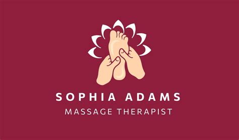 Massage Therapist Services Offer Online Business Card Template