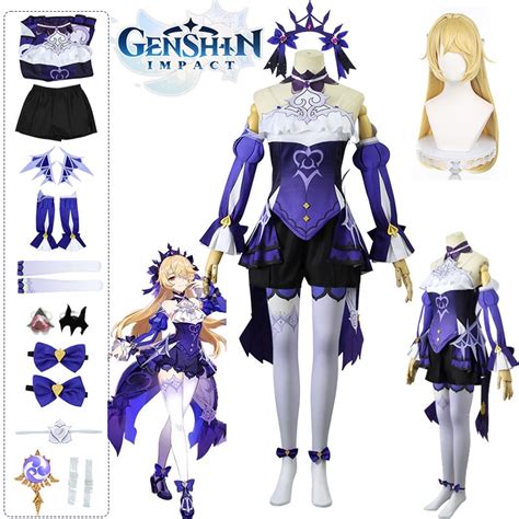 Genshin Impact Fischl Cosplay Costume Dress Outfit Ein Immernachtstraum