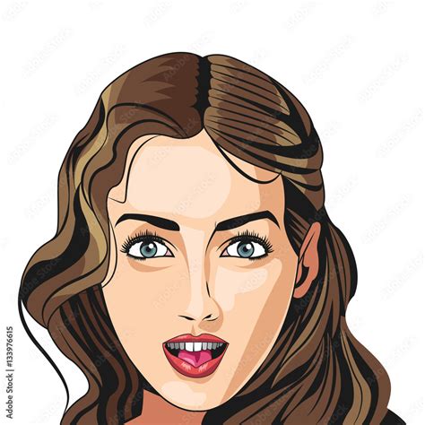 Sexy Girl Face Hairstyle Model Beautiful Vector Illustration Eps 10 Stock Vector Adobe Stock