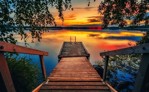 Lake Sunset Wallpapers - 4k, HD Lake Sunset Backgrounds on WallpaperBat