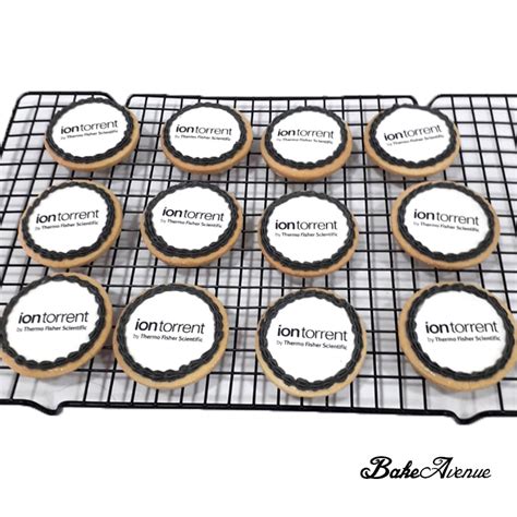 Corporate Orders Customised Cookies Company Logo Round Bakeavenue