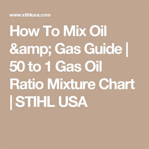 gas oil ratio mixture chart  optimal equipment performance